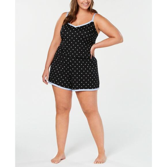 Alfani Other - Alfani Pajama Romper Ultra Soft Contrast-Trim Size 1X NWT